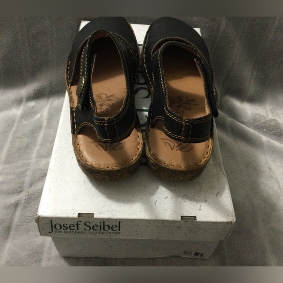 Josef Seibel Rosalie 27 Black Leather Shoe EU37 US 6 to 6.5 - Picture 3 of 10